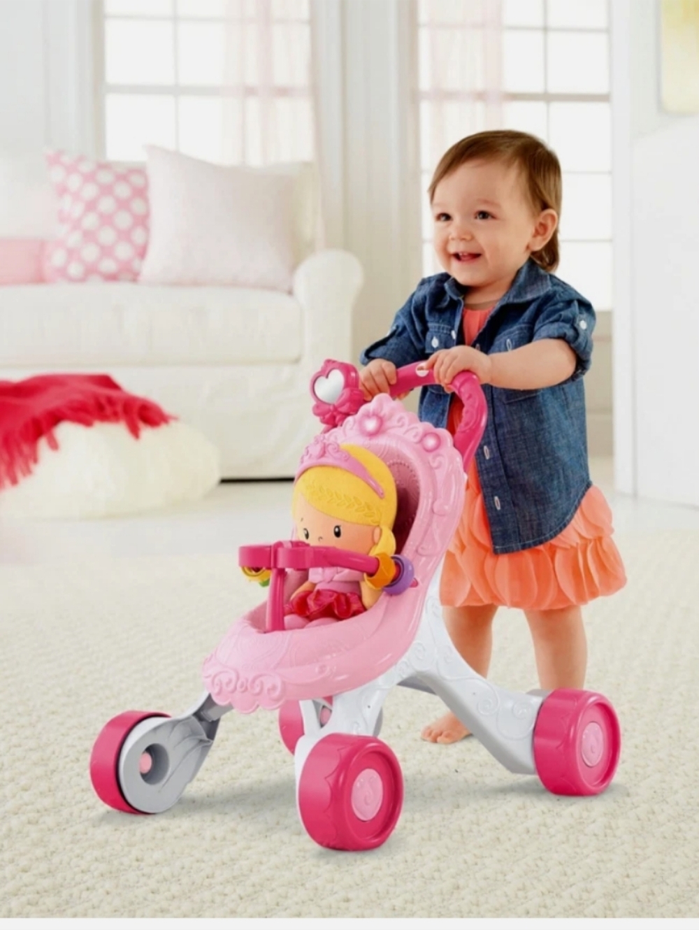 Fisher-Price® Princess Mommy™ Stroll-Along Musical Walker Mattel 2014